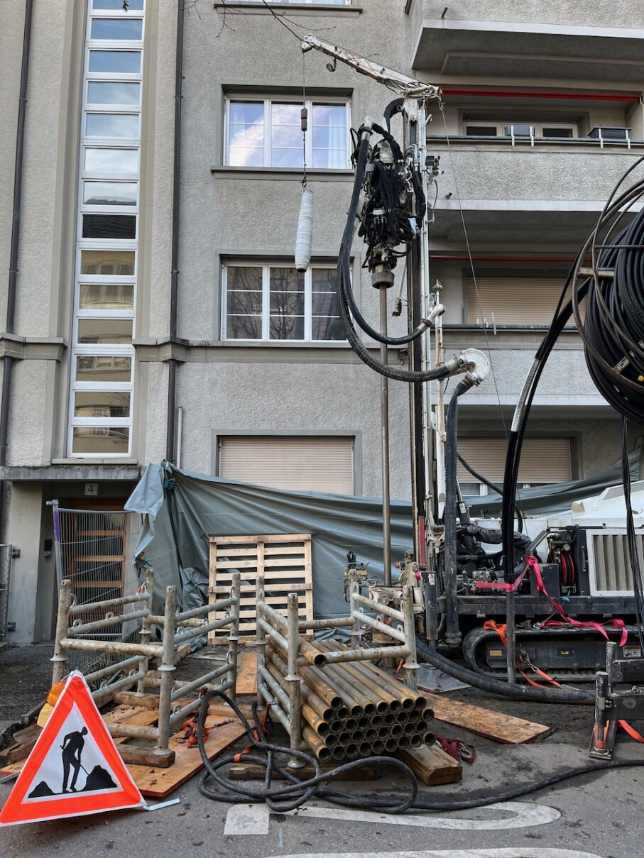 1820 Liftanbau, Dachausbau und Heizungsersatz Mehrfamilienhaus Länggasse Bern Erdsonde
