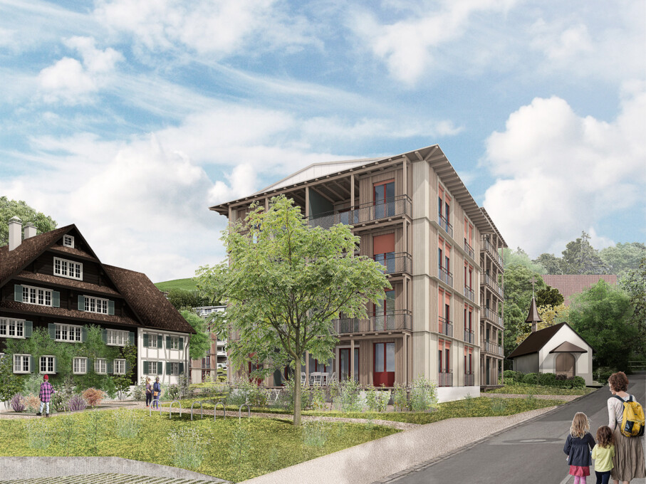 2316 Wohnüberbauung Talacher Baar Visualisierung Aussenbild