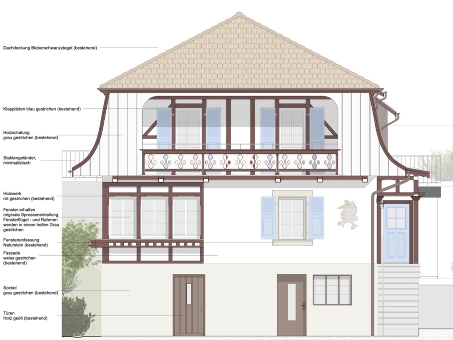 2412 Umbau und Sanierung EFH Wabern Farb- und Materialkonzept